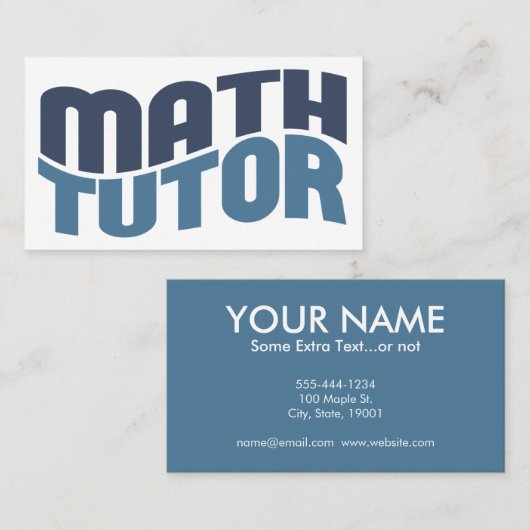 Wiskunde Visitekaartjes (Voorkant / Achterkant)