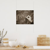 wiskunde voor het drukken van mannen op een karton poster (Keuken)