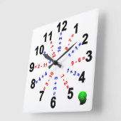 Wiskunde voor kleuterschool en kinderslot — vierka vierkante klok (Hoek)