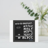 Wiskunde voor thuisbrouwers briefkaart (Staand voorkant)