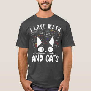 Wiskunde voor vrouwen I-liefde en kattenkattenkatt T-shirt