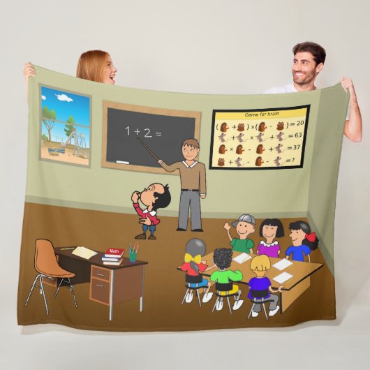 Wiskunde Vrienden Fleece Deken (In situ)