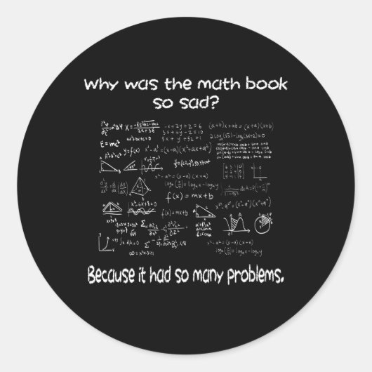 Wiskunde Wat is uw probleem? Ronde Sticker (Voorkant)