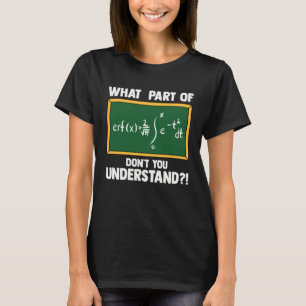 Wiskunde Welk deel van de vergelijking begrijp je T-shirt