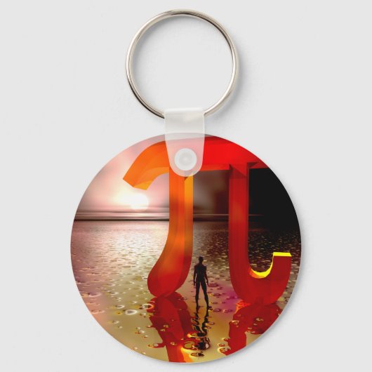 wiskunde wereld sleutelhanger (Voorkant)