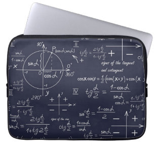 Wiskunde wetenschapper (blauw) laptop sleeve