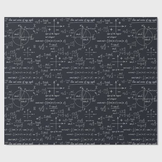 Wiskunde wetenschapper cadeaupapier (Vlak)