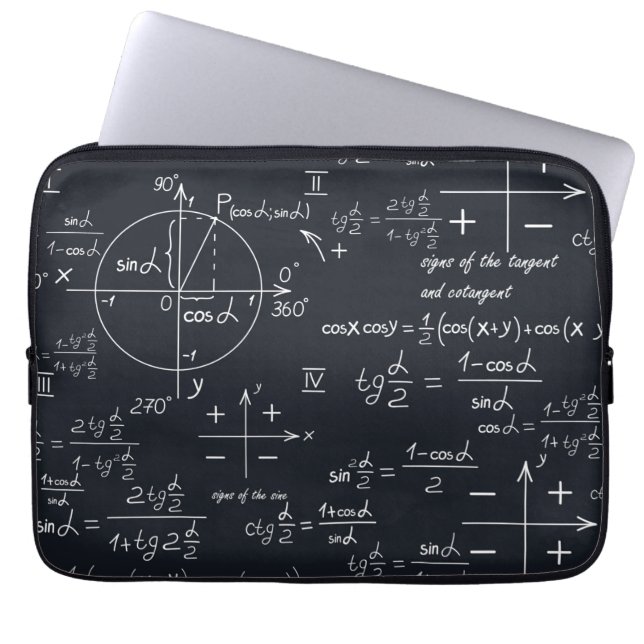 Wiskunde wetenschapper laptop sleeve (Voorkant)
