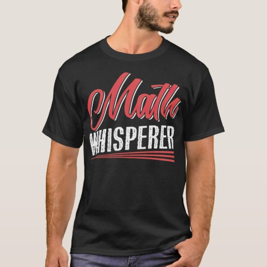 Wiskunde Whisperer groot rood denken T-shirt (Voorkant)