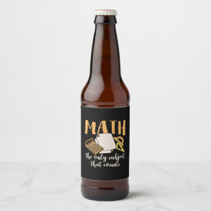 Wiskunde Wiskunde leraar Bier Etiket