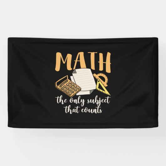 Wiskunde Wiskunde leraar Spandoek (Horizontaal)