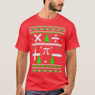 Wiskunde Wiskunde Oogstjaar kerstfeestmaal T-shirt