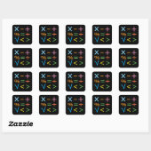 Wiskunde Wiskunde Symbool Wiskunde Vierkante Sticker (Vel)