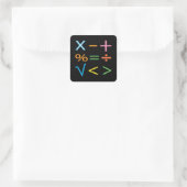 Wiskunde Wiskunde Symbool Wiskunde Vierkante Sticker (Tas)