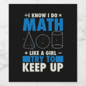 Wiskunde Wiskunde Teacher Pun Gift Wijn Etiket (Enkel label)