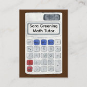 Wiskunde wiskunde tutor docent bijles Visitekaartj Visitekaartje (Voorkant)