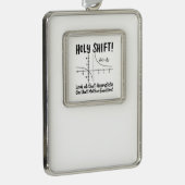 Wiskunde wiskunde verzilverd omlijst ornament (Rechts)