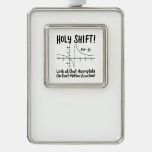 Wiskunde wiskunde verzilverd omlijst ornament