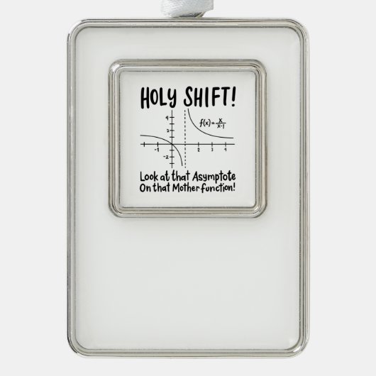 Wiskunde wiskunde verzilverd omlijst ornament (Voorkant)