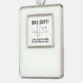 Wiskunde wiskunde verzilverd omlijst ornament (Links)