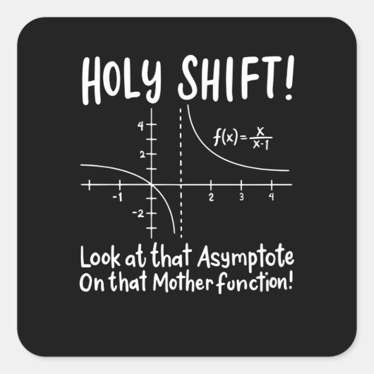 Wiskunde wiskunde vierkante sticker (Voorkant)