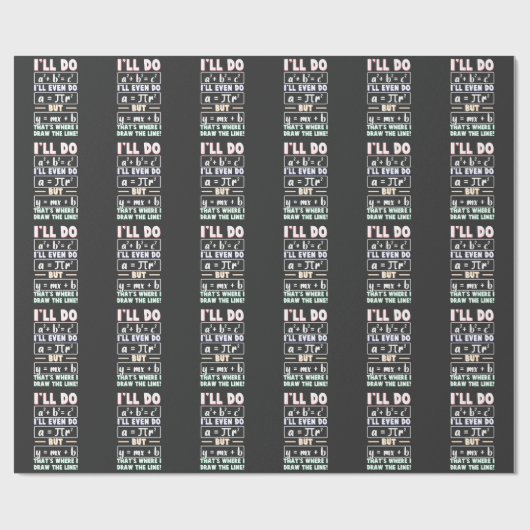 Wiskunde wiskunde wetenschappen nerd Formule pi da Cadeaupapier (Vlak)