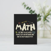 Wiskunde wiskunde Wiskunde leraar cadeau Briefkaart (Staand voorkant)