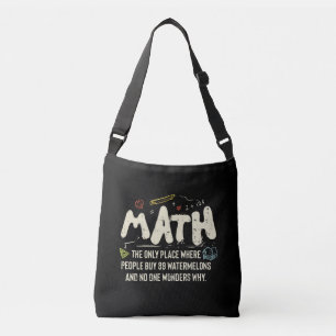 Wiskunde wiskunde Wiskunde leraar cadeau Crossbody Tas