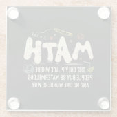 Wiskunde wiskunde Wiskunde leraar cadeau Glazen Onderzetter (Achterkant)