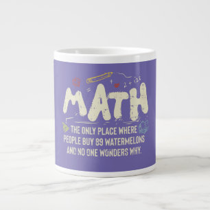 Wiskunde wiskunde Wiskunde leraar cadeau Grote Koffiekop