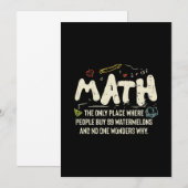 Wiskunde wiskunde Wiskunde leraar cadeau Kaart (Voorkant / Achterkant)