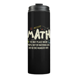 Wiskunde wiskunde Wiskunde leraar cadeau Thermosbeker