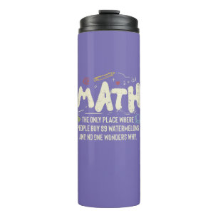 Wiskunde wiskunde Wiskunde leraar cadeau Thermosbeker