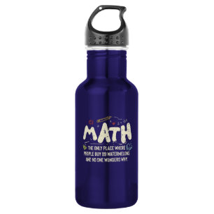 Wiskunde wiskunde Wiskunde leraar cadeau Waterfles