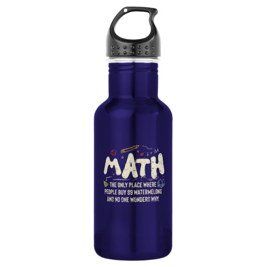 Wiskunde wiskunde Wiskunde leraar cadeau Waterfles (Voorkant)