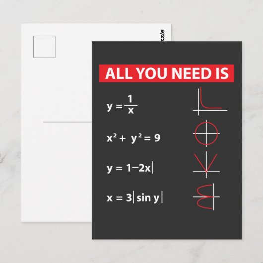 Wiskunde wiskunde wiskunde leraar cadeauidee briefkaart (Voorkant / Achterkant)