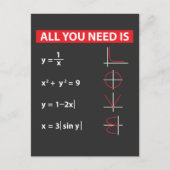 Wiskunde wiskunde wiskunde leraar cadeauidee briefkaart (Voorkant)