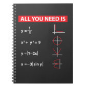 Wiskunde wiskunde wiskunde leraar cadeauidee notitieboek (Voorkant)