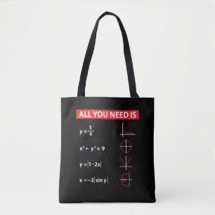 Wiskunde wiskunde wiskunde leraar cadeauidee tote bag