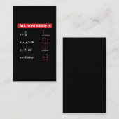 Wiskunde wiskunde wiskunde leraar cadeauidee visitekaartje (Voorkant / Achterkant)