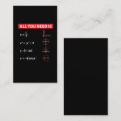 Wiskunde wiskunde wiskunde leraar cadeauidee visitekaartje (Voorkant / Achterkant)