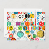 Wiskunde (wit) briefkaart (Voorkant / Achterkant)