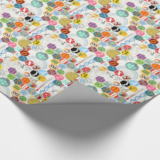 Wiskunde (wit) cadeaupapier (Hoek)