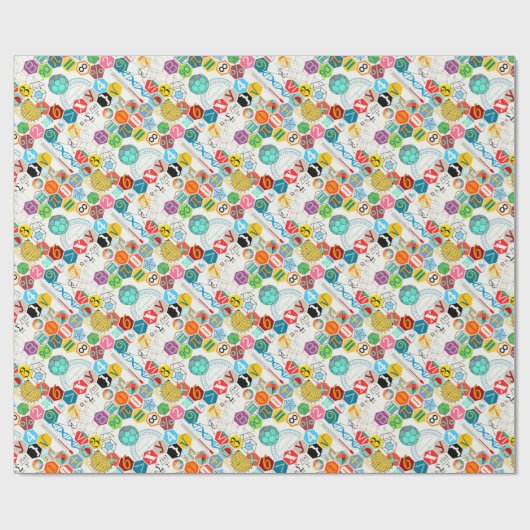 Wiskunde (wit) cadeaupapier (Vlak)