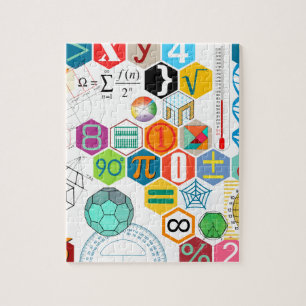 Wiskunde (wit) legpuzzel