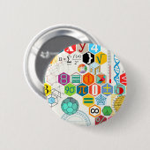 Wiskunde (wit) ronde button 5,7 cm (Voorkant /achterkant)