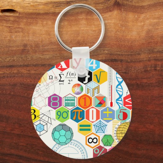 Wiskunde (wit) sleutelhanger (Voorkant)