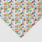 Wiskunde (wit) tissuepapier (Detail)