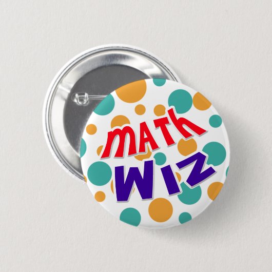 Wiskunde Wiz Button (Voorkant /achterkant)