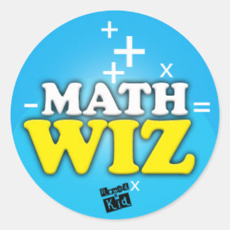 Wiskunde wiz (set van 20) ronde sticker